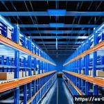 Home 21 물류센터 자동화 트렌드와 전망 - **Prompt: Futuristic Automated Logistics Center**
"An expansive, ultra-modern logistics center a...